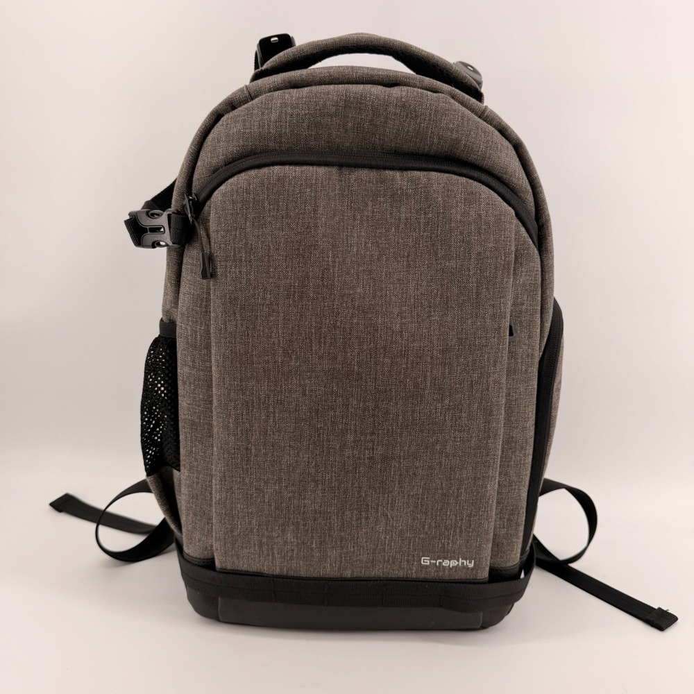 G-raphy Camera Backpack Unisex Large Grey DSLR Laptop Bag Padded Travel Case